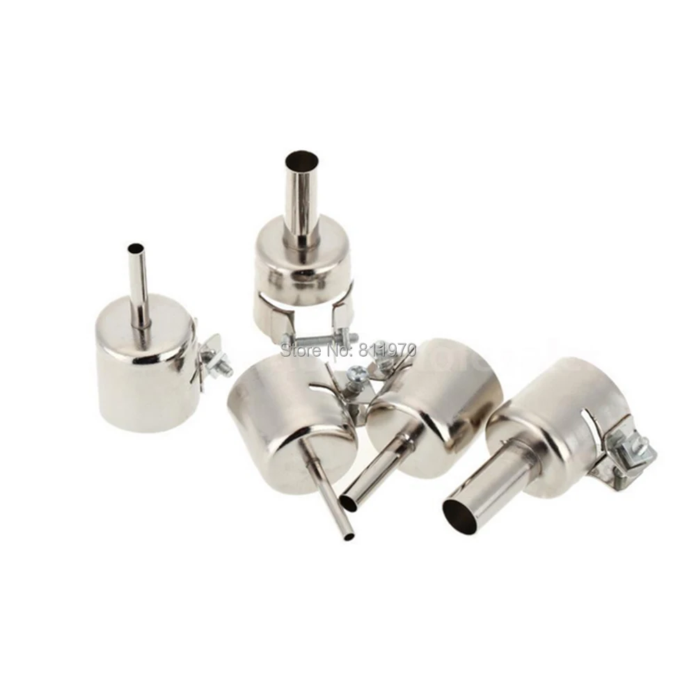 

New Hot Universal Heat Gun Resisting Nozzles Hot Air Gun Silver 45x24mm For Soldering Rework