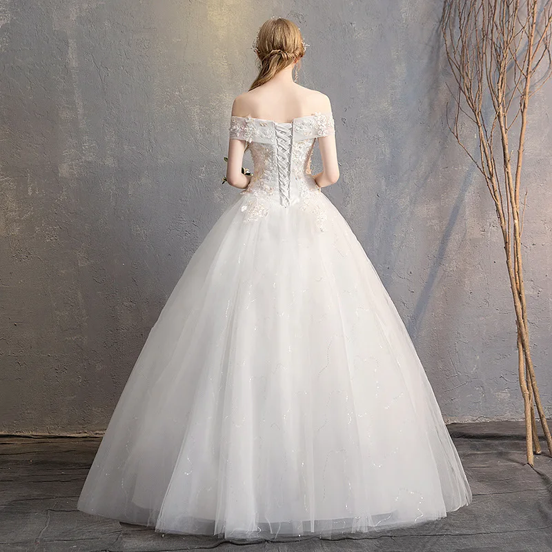 Женское свадебное платье It's Bride белое со шнуровкой и блестками бальное на заказ