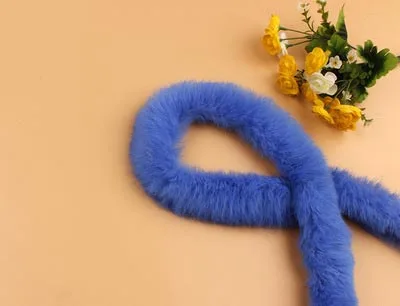 blue 2 метра, Meetee, 6 см, искусственный кроличий мех, лента, отделка ленты, сделай сам, ручная работа, пуховик, Декор, Швейные сумки, аксессуары для одежды, ремесло - Цвет: blue