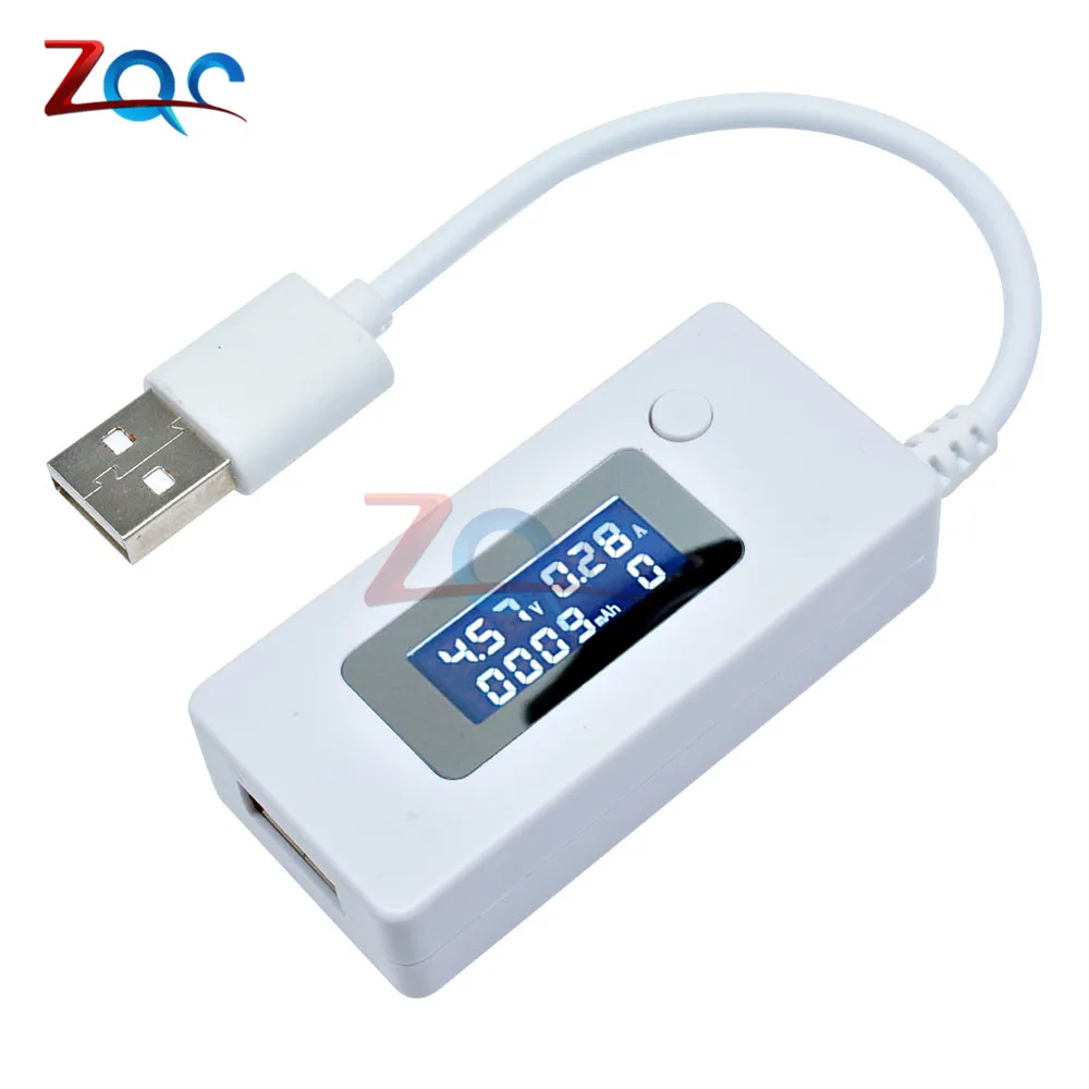 ЖК-детектор USB Вольтметр Амперметр мобильное зарядное устройство Емкость Тестер измеритель напряжения тока зарядка монитор 3 в-7 в DC 3-7 в