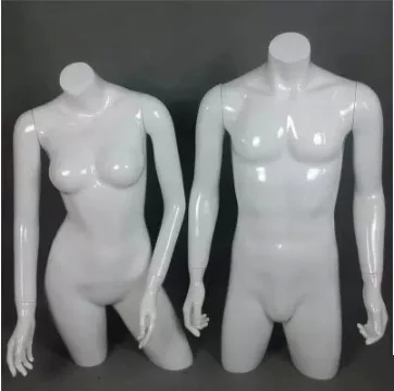 

Top Level Manufacturing Technology Upper Body Manikin Gloss White Mannequin On Sale