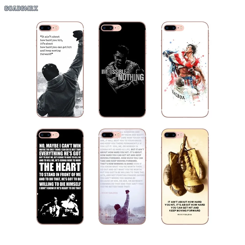 Силиконовый чехол для телефона Samsung Galaxy S2 S3 S4 S5 Mini Alpha S6 S7 edge S8 S9 Plus J1 Grand Prime Rocky Balboa c