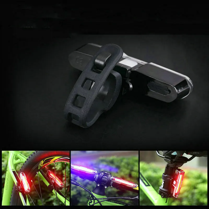 

USB Rechargeable Front Rear Bicycle Light Lithium Battery LED Bike Taillight Cycling Helmet Light Lamp Mount Bicycle Accessories