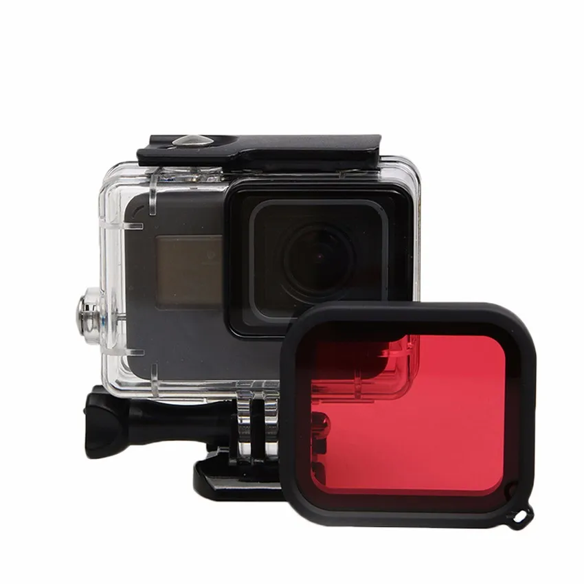 Подводный 45 м водонепроницаемый чехол GloryStar для Hero 5/Hero 6 с красным фильтром
