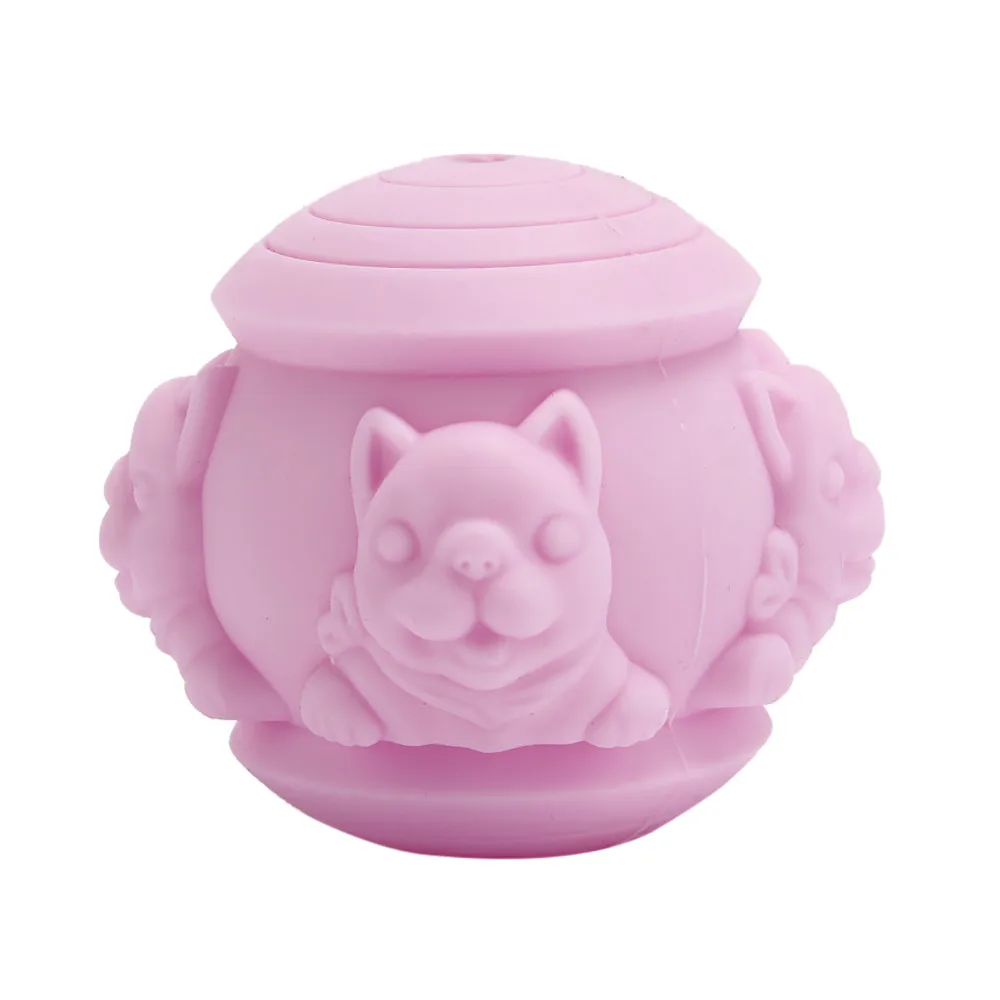 C Pet Sof игрушки для собак кошка Забавный интерактивный эластичный шар игрушка для жевания собаки чистка зубов мяч для еды мяч из твердой резины - Цвет: C