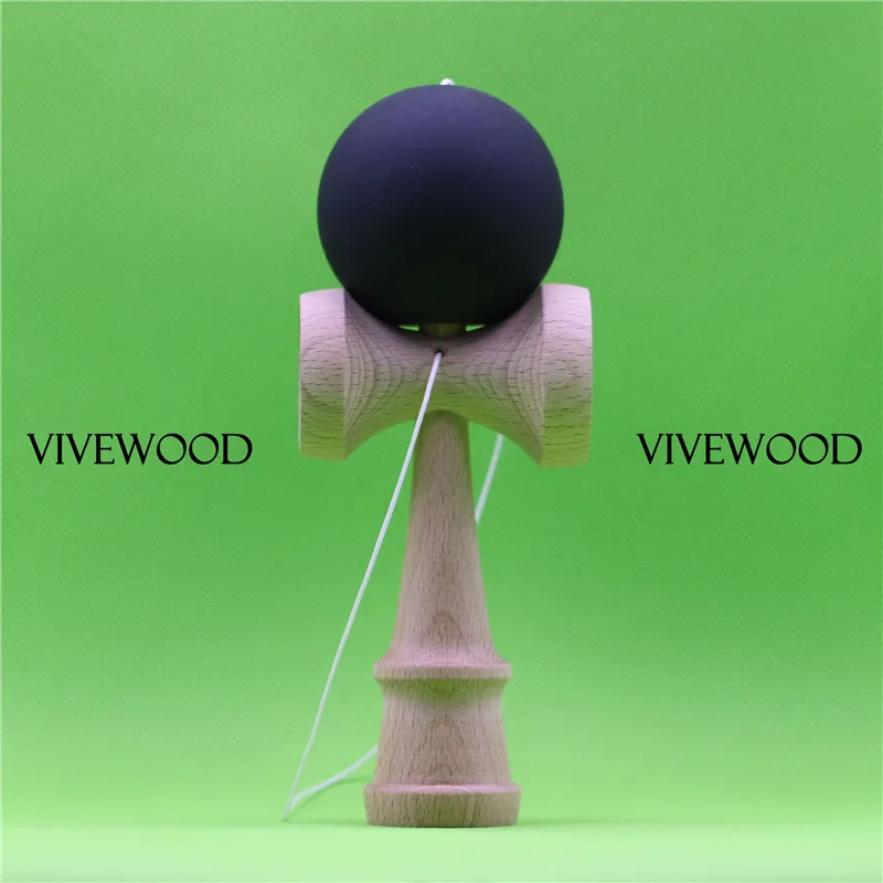 VIVEWOOD Kendama 18 см Кен 2 0 в сборе более большая чашка черная резина Tama с обновленной