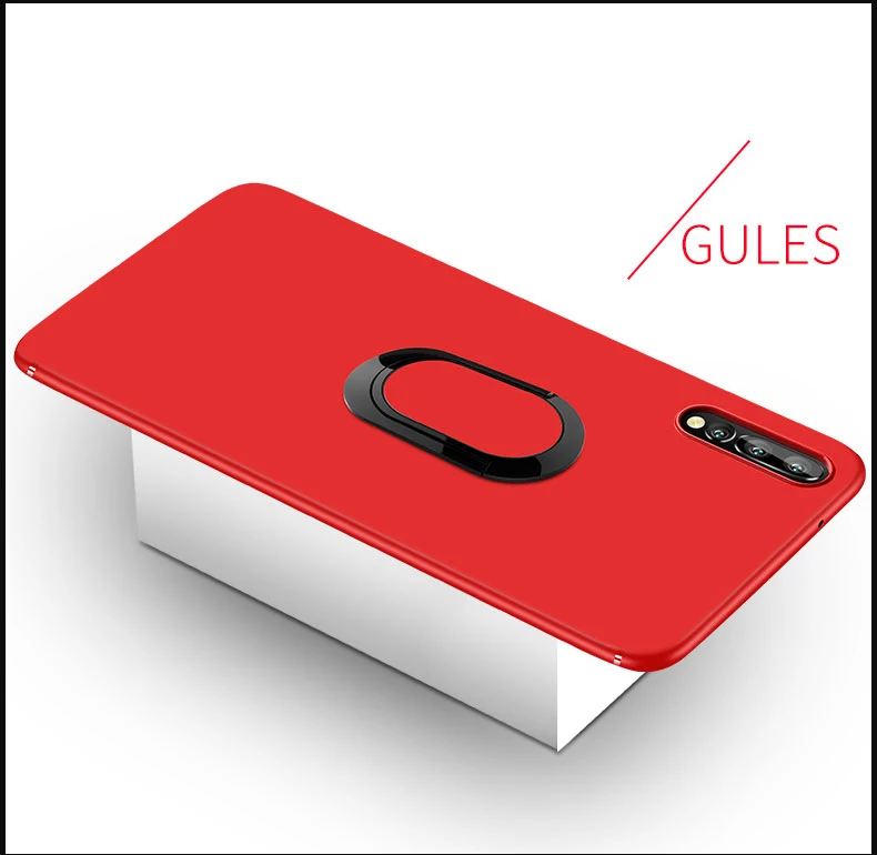 Матовые чехлы для huawei P30 P20 P10 Pro Lite Nova 4e 3e Plus Honor 9 8 mate 10 Pro чехол с мягким кольцом на палец и магнитом автомобильный держатель