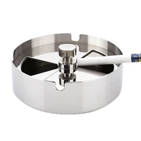 high quality metal sshtray creative rotation thickening stainless steel ashtray windproof smokeless ashtray gift for boyfriend