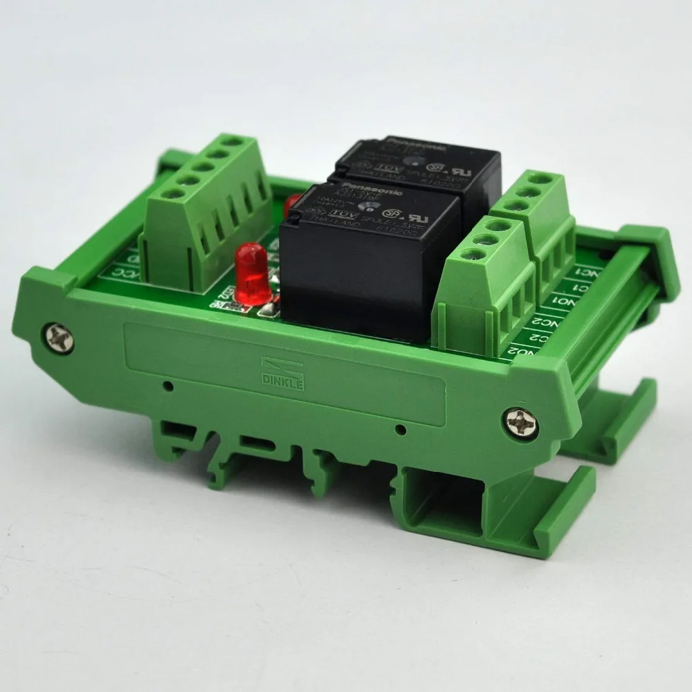 Интерфейсный модуль реле мощности 2 SPDT 10Amp с креплением на DIN-рейку для