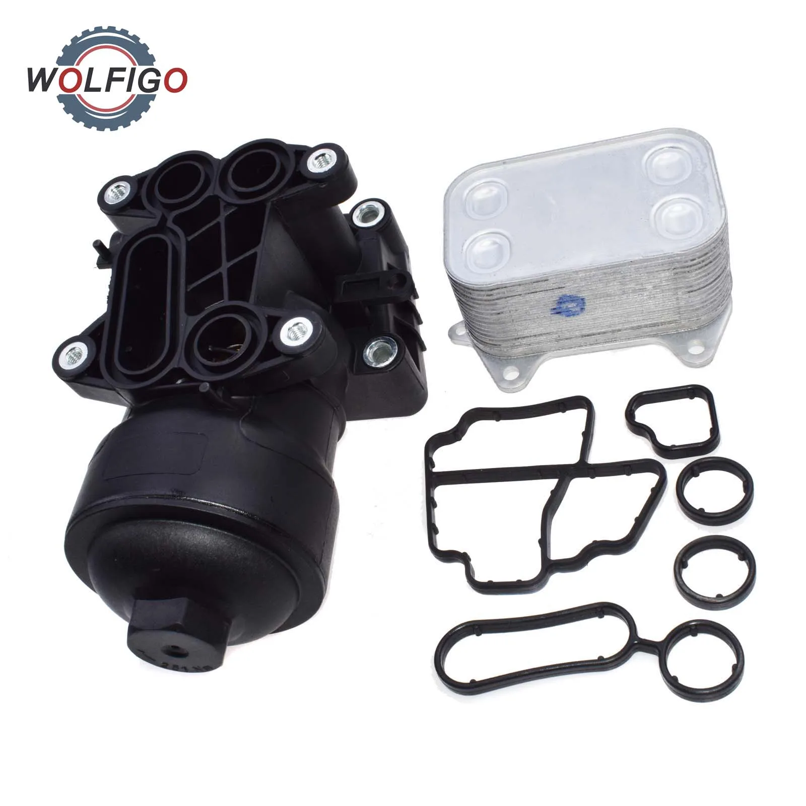 WOLFIGO Новый 03L 115 389 B/C/G/H масляный фильтр в сборе для AUDI A3 A4 VW SEAT SKODA 1 6 2 0 TDI B C|Топливные