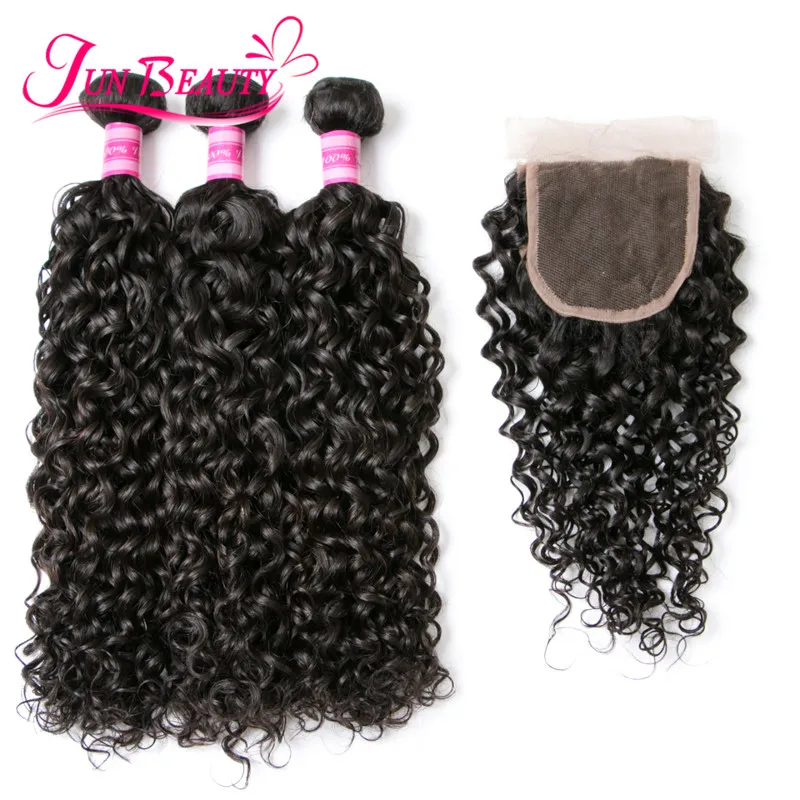 Малайзии Вода Волна С Закрытия Необработанного Девственной Волос Lace Closure Дешевые