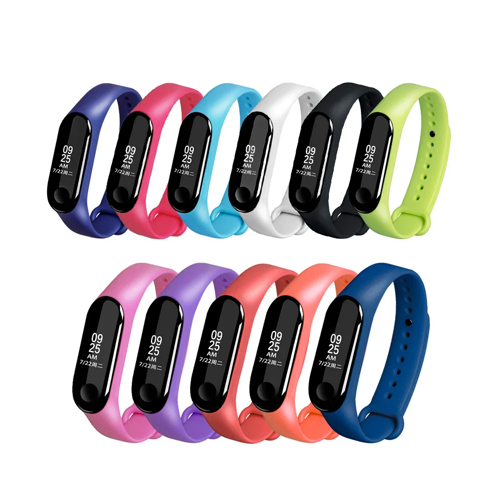 Силиконовый ремешок часов для Xiaomi mi Band 4 3 18 мм модный спортивный часов|Ремешки
