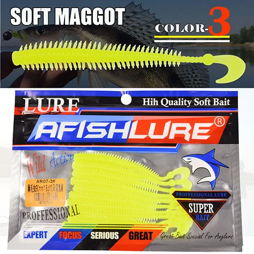 10 шт./лот, Afishlure, морские черви, Maggot, приманка, 90 мм, 1,6 г, мягкий дождевой червь, рыболовные приманки, Мягкая приманка, Реалистичная, земляной червь, Морская рыбалка - Цвет: COLOR3