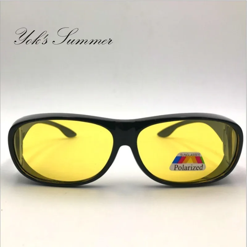 C2 Yellow Lens Yok's поляризованные солнцезащитные очки ночного видения HD vision, солнцезащитные очки, очки с защитой от ультрафиолета 400, очки для вождения унисекс HN1175 - Цвет оправы: C2 Yellow Lens