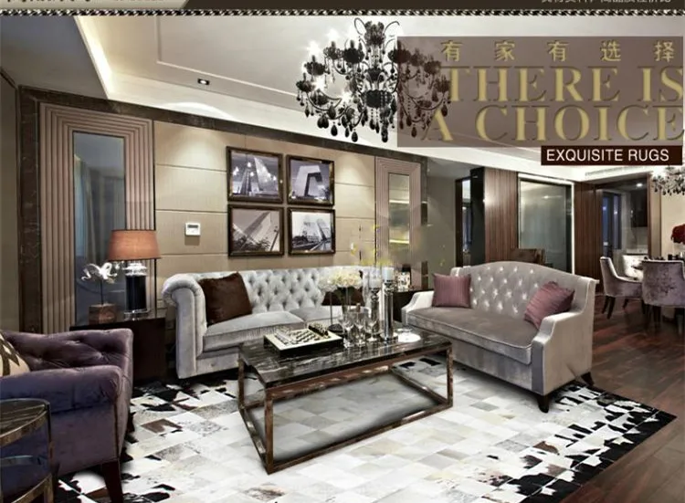 

free shipping 1 piece via DHL 100% natural genuine cowhide new carpet design