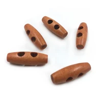 50pcs 2 holes wooden buttons sewing horn toggle buttons for coat cloth accessories craft diy and scrapbooking 30mm10mm