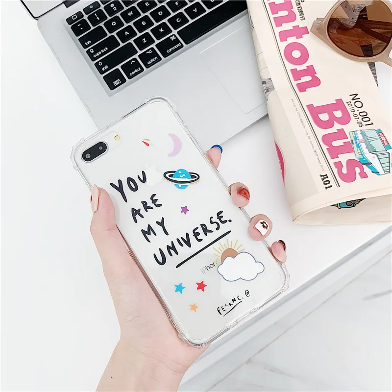 Вы моя вселенная телефонные чехлы для iPhone X XS max XR 6 6s 7 8 plus чехол звездное небо