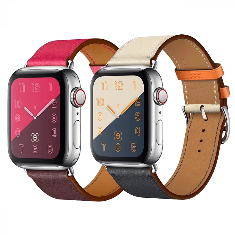 Горячая продажа кожаный петля для iwatch 4 группы одиночный Тур rallye 40 мм 44 42 38 ремешок