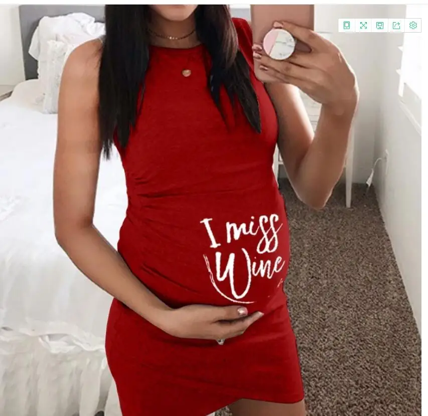 Loozykit платья для беременных без рукавов Одежда Повседневные торридности Mama мини