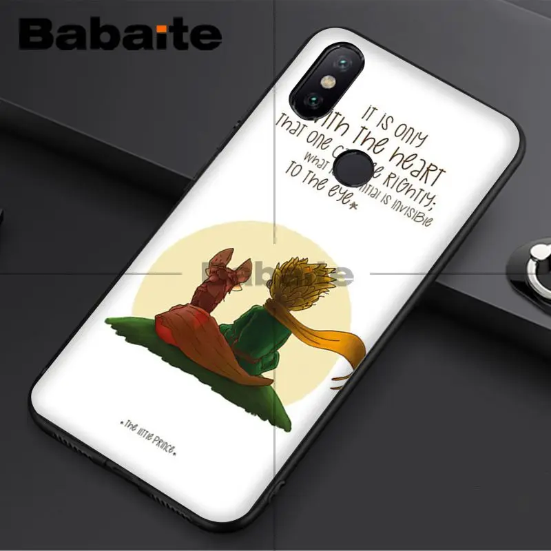 Babaite The Little Prince and the Fox Black Cell Phone Case For redmi 5plus 5A 6pro 4X note5A note4x note6pro 6A Mobile Cover | Мобильные