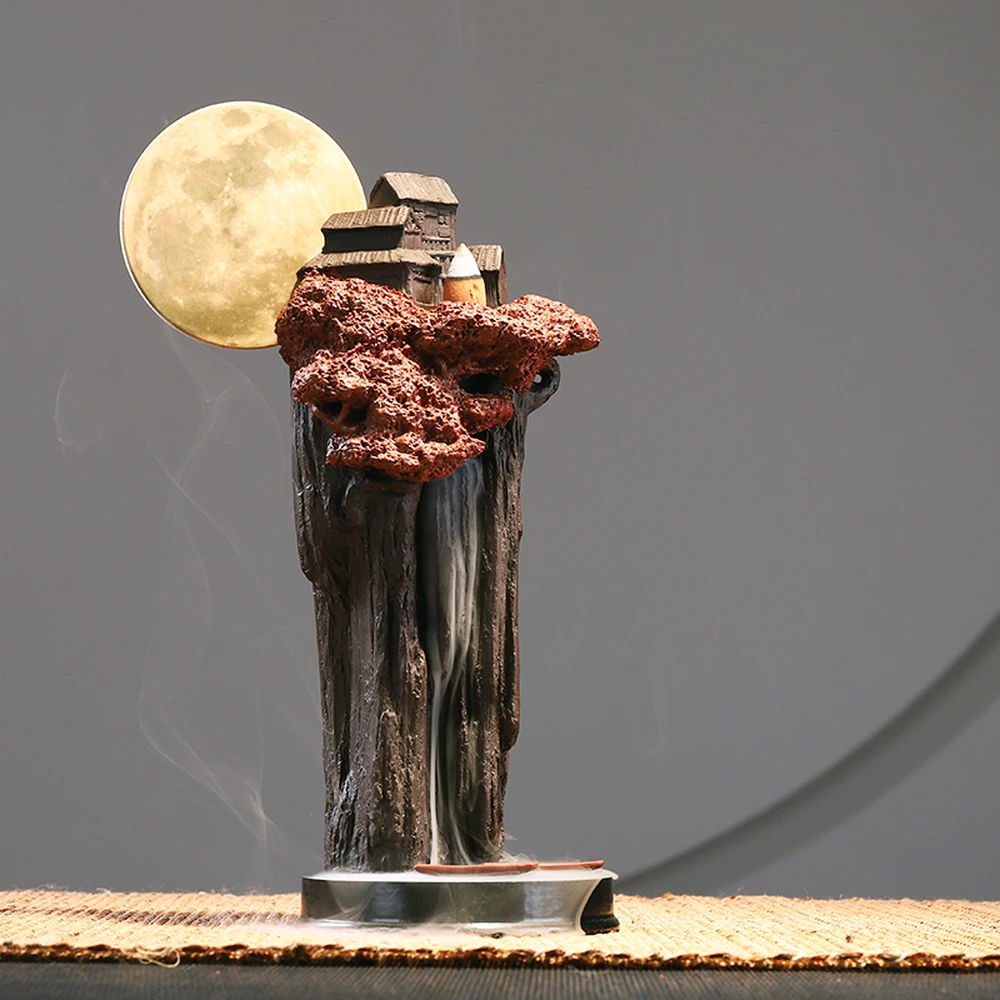 

A PCS Back incense censer ornaments sandalwood home mountain water indoor for Buddha tea large incense incense burner AP5291054