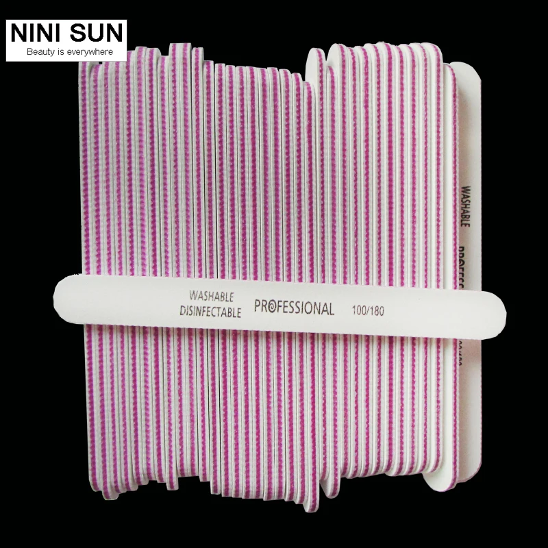 50 шт. акриловые пилки для ногтей 100/180|file 100/180|nail file 100/180acrylic nail |