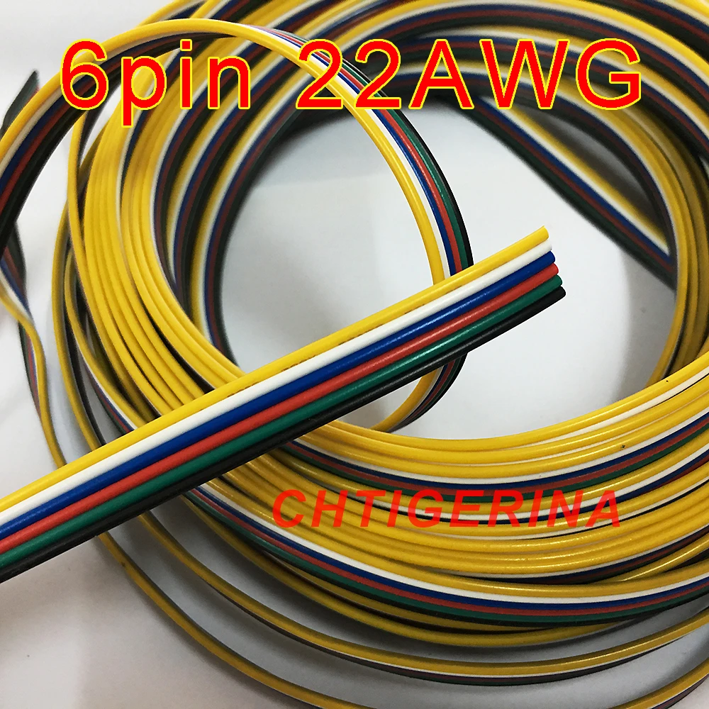 20 м/5 м/10 м 2pin провод 3pin 4Pin 5pin удлинитель провода 22 awg RGB + белый Соединительный