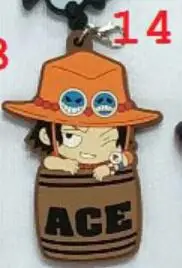 Новое поступление, один кусок, Luffy Ace Nami Sabo Боа Хэнкок Зоро Чоппер Трафальгар Ло японское аниме резиновый брелок на ремешке D164 - Цвет: 14