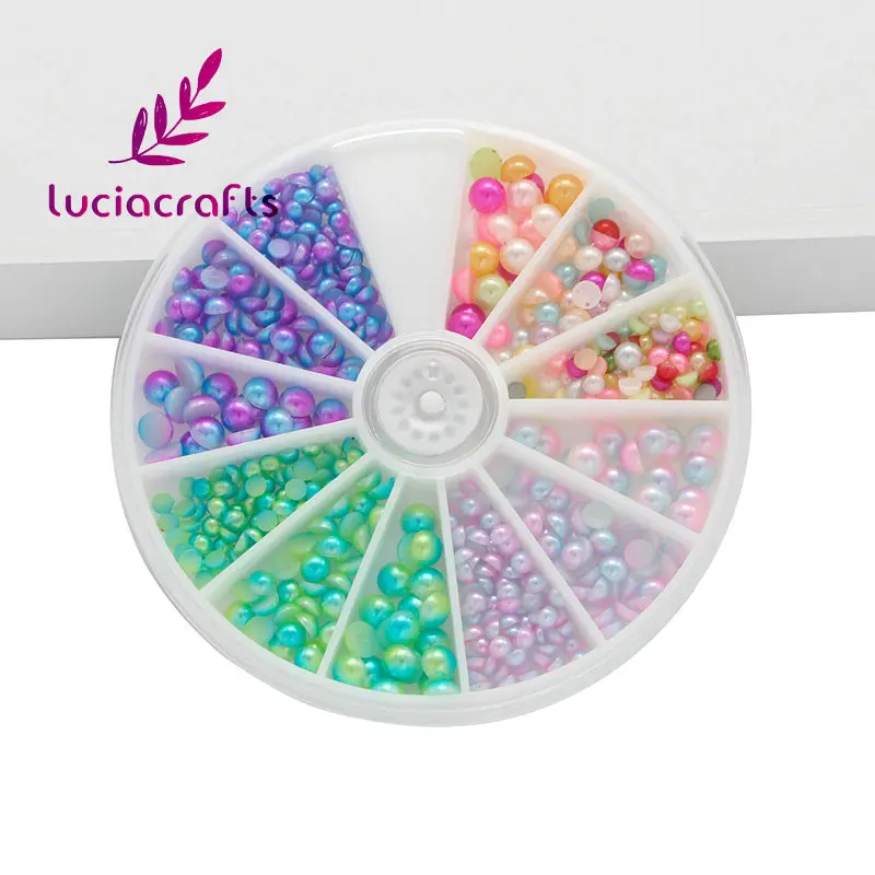 Lucia Crafts 330 шт. 3/4/5 мм полукруглый искусственный жемчуг "для скрапбукинга" сделай сам "для одежды/чехол для телефона/украшение для ногтей Accessroies F1033