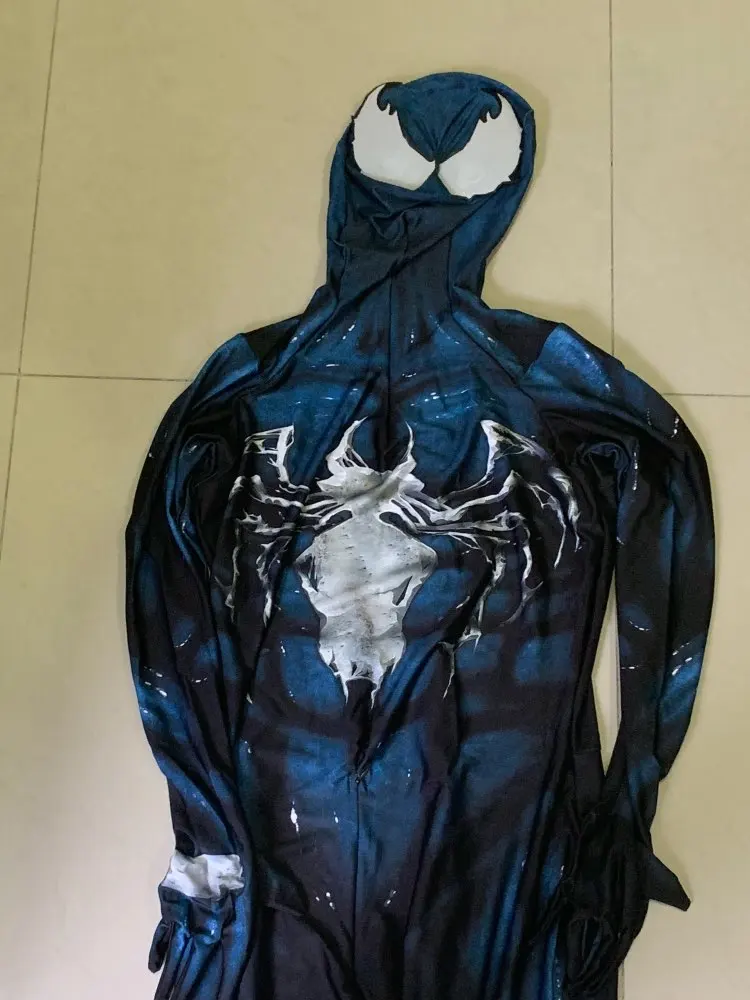 Venom symbiote, костюм Человека-паука, косплей, Хэллоуин, зентай, костюм, черный, Человек-паук, Супергерой, костюмы для взрослых/детей/на заказ