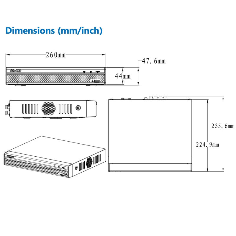 Многофункциональный видеорегистратор Dahua XVR 8 CH Penta brid 720P компактный 1U Цифровой