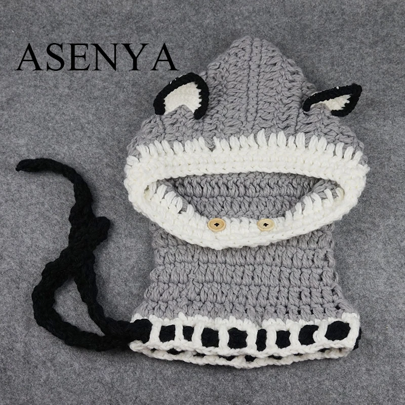 ASENYA children's animal fox hats and neckerchief 2 in 1 for unisex children 2018 autumn winter baby cap | Аксессуары для