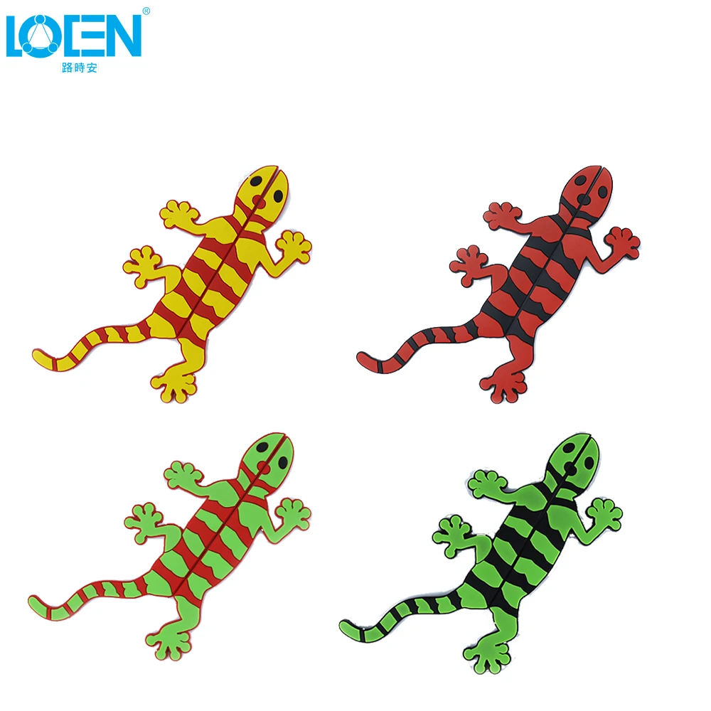 

Animal Resin 3D Funny Gecko Car Door Side Anit Collision Sticker Animals Car Decals Auto Accessories For Universal Cars 1PCS