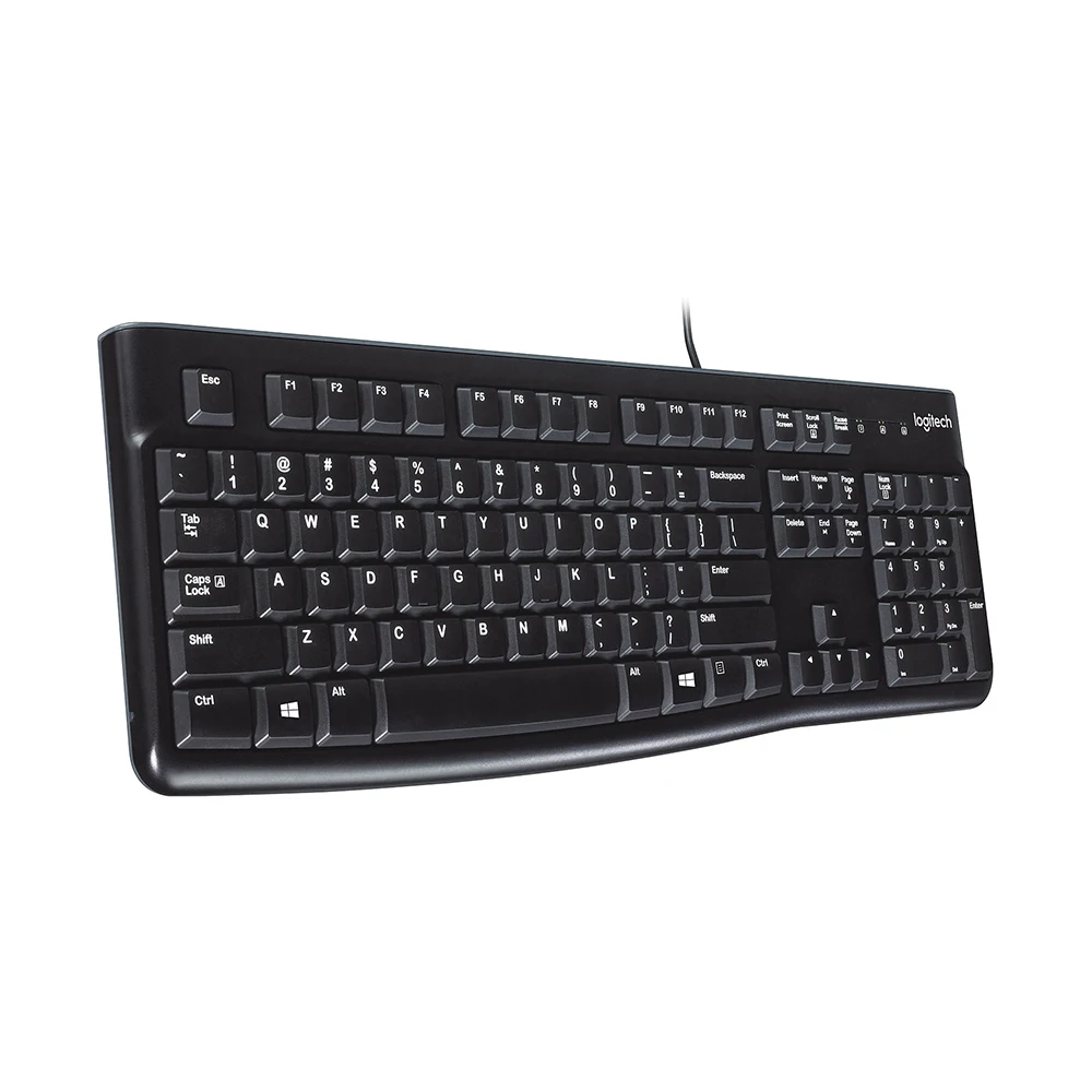 Logitech K120 Стандартный проводной USB QWERTY черный|Клавиатуры| |