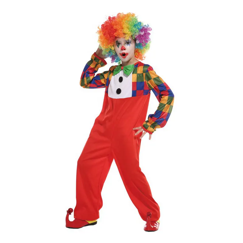 Детский костюм клоуна в клетку красные брюки|Костюмы для мальчиков| |
