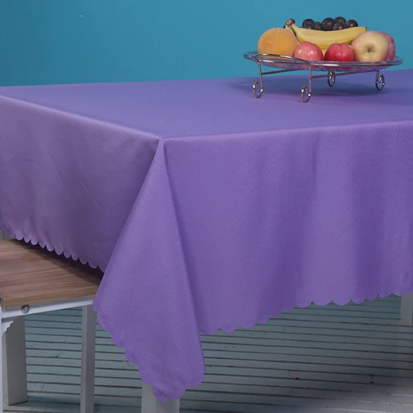 Light Purple YRYIE,, одноцветная белая скатерть из полиэстера, скатерть для столовой, прямоугольная, простая, красная скатерть - Цвет: Light Purple