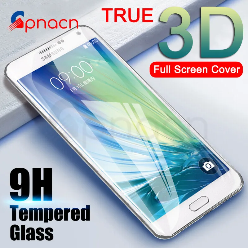 3D полное покрытие из закаленного стекла для samsung Galaxy S7 A7 A5 A3 J3 J5 J7 Защитная пленка для экрана чехол