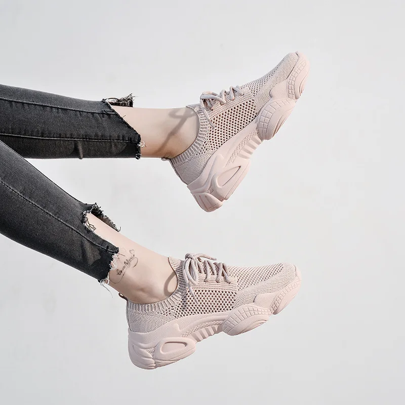 Повседневная обувь Женские кроссовки на массивной платформе Новинка лета zapatos de