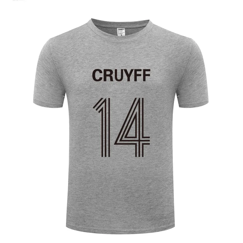Мужская футболка с принтом JOHAN CRUYFF хлопковая коротким рукавом и круглым вырезом