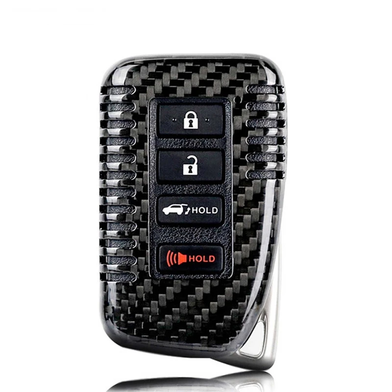 

High Quality Carbon Fiber Gloss Car Key Case for Lexus 4 Button Modified Carbon Fiber Key Shell Key Cover Case Shell
