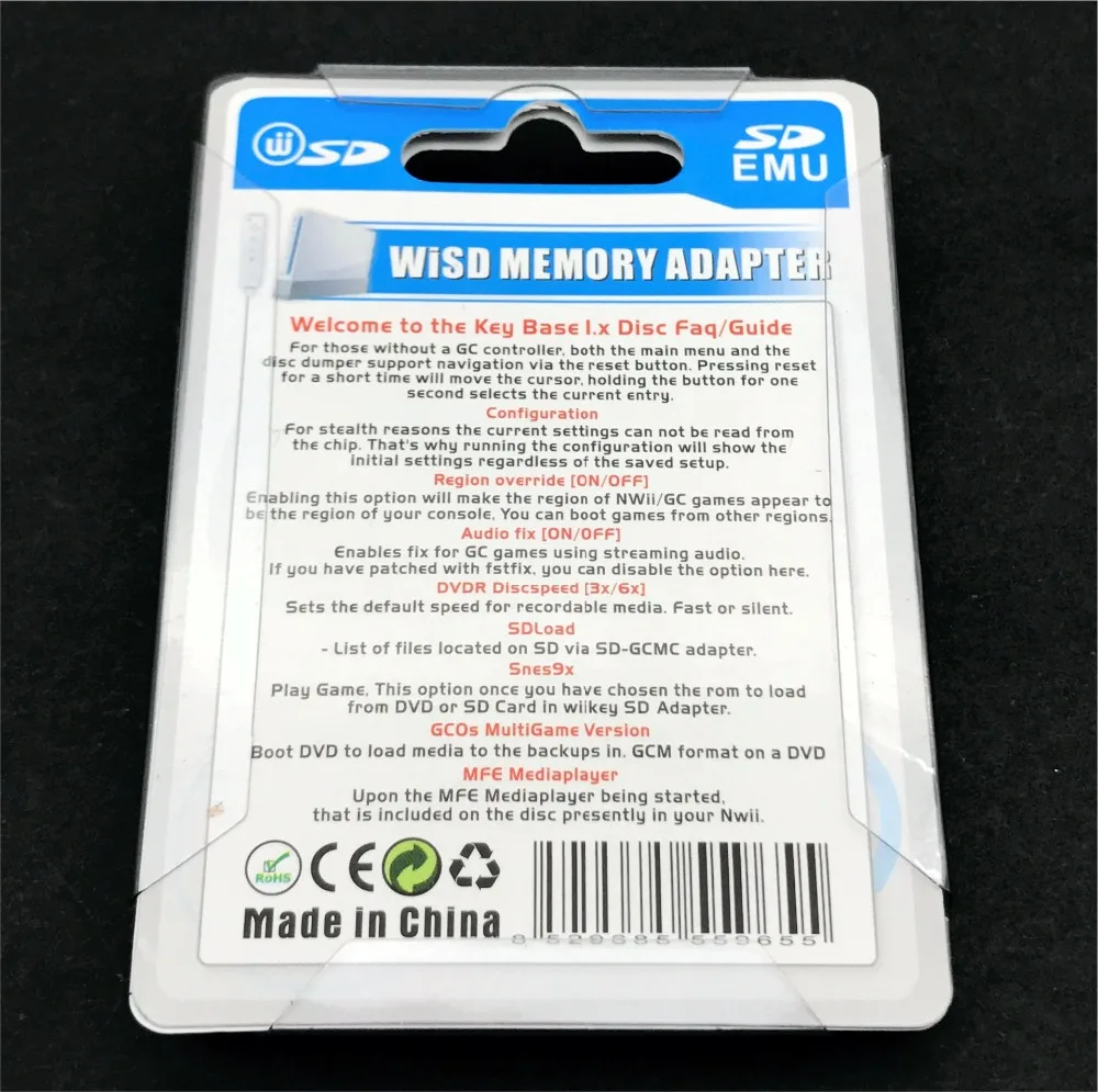 WiSD SD флэш-карты памяти кард-ридер конвертер адаптер для rend wii NG GC GameCube консоли аксессуары для игр