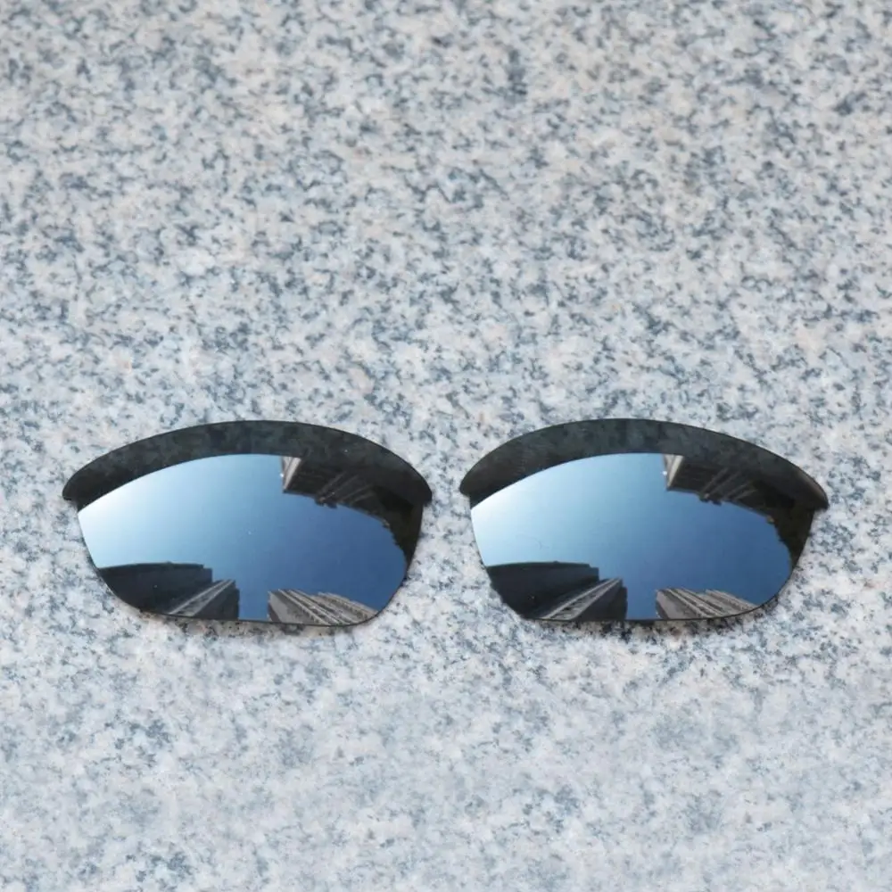 E.O.S Polarized Enhanced Replacement Lenses for Oakley Half Jacket 2.0 Sunglasses - Black Chrome Polarized Mirror