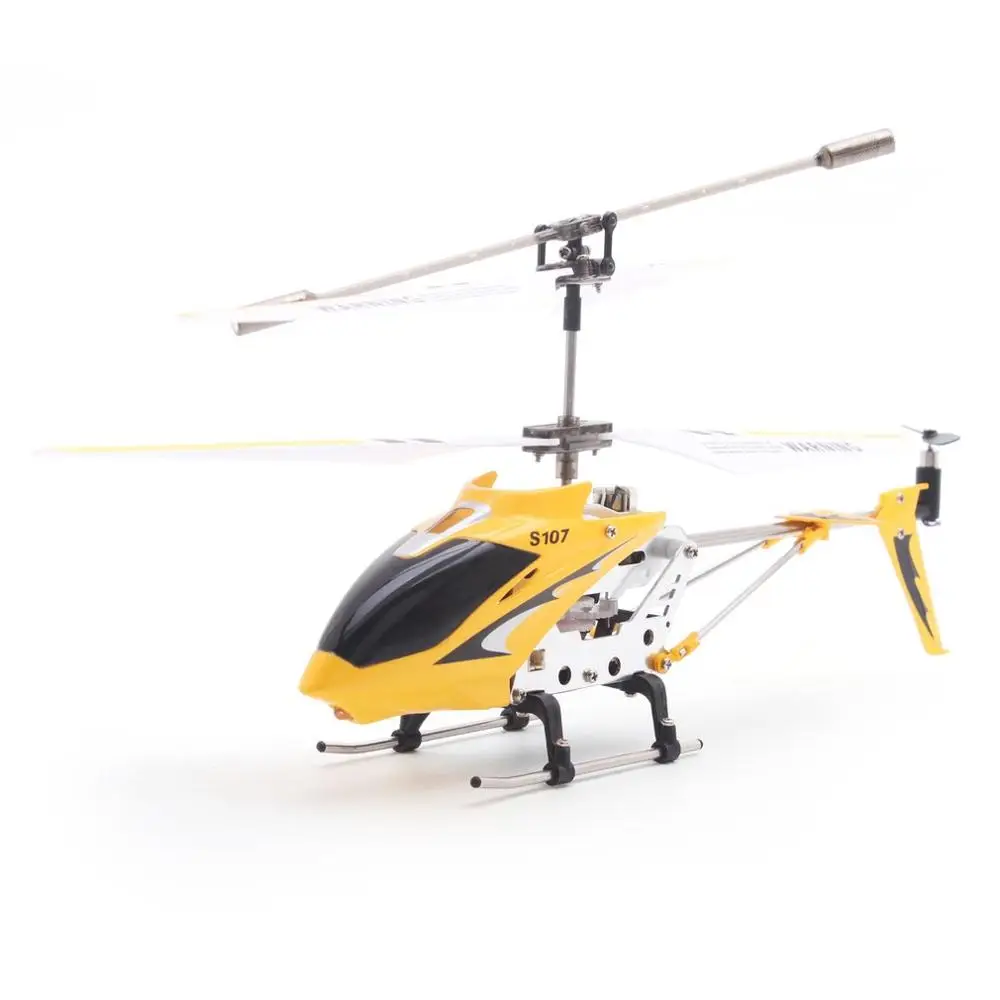 yellow Syma S107G гироскоп металлический инфракрасный радиоприемник 3CH Мини вертолет Радиоуправляемый Летающий Дрон для игрушек подарок RTF - Цвет: yellow