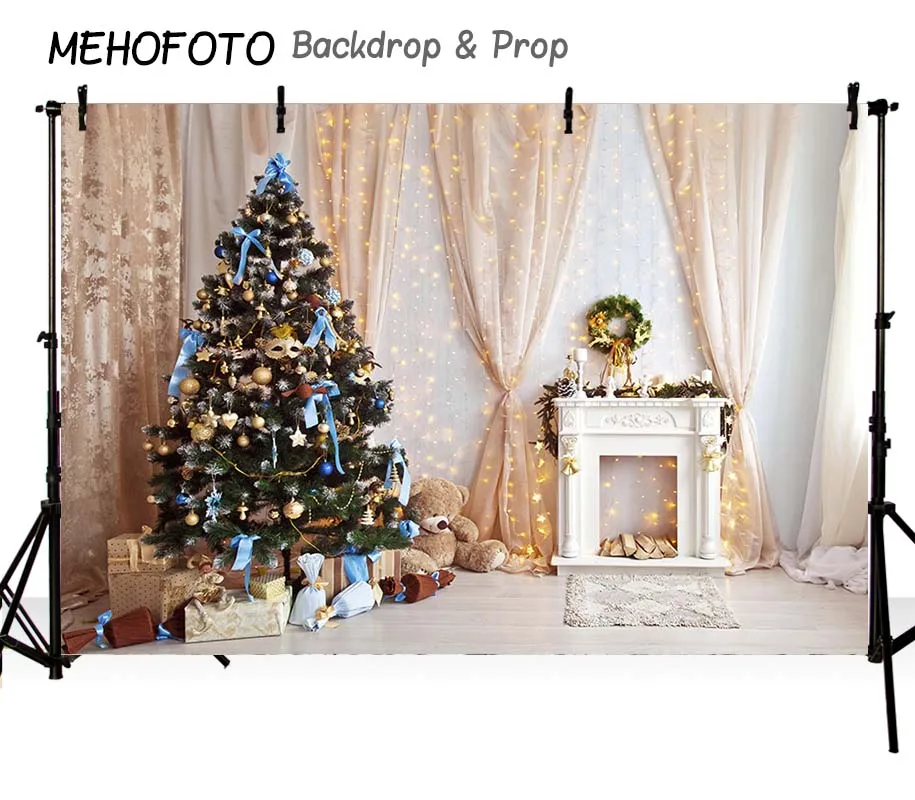 Рождественский фон для фотосъемки MEHOFOTO Рождественская семейная фотография