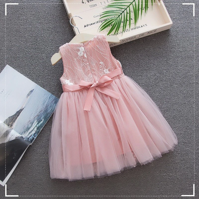 BibiCola 2018 New Summer Girls Dress kids girls Embroidery Lace Kids Girl Party Wedding Gowns 2-7 year Clothes | Детская одежда и