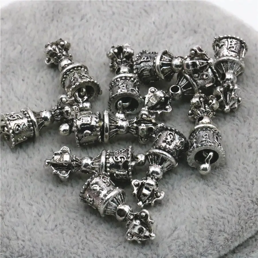 10 шт. резные медные бусинки-колокольчики в стиле сделай сам Найти удачу