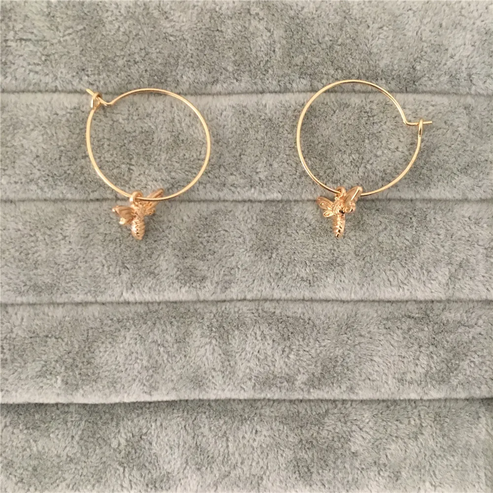 Модные ювелирные изделия милые серьги в виде пчелы золотого цвета для девушек и