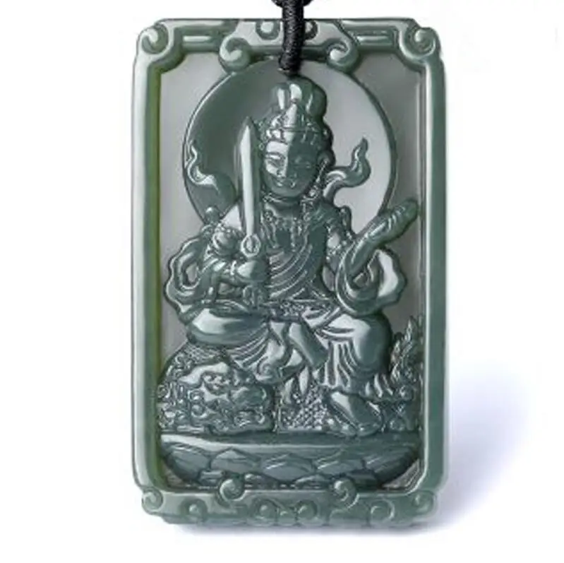 Natural hetian yu manchurian Buddha pendant protective god pendant/ | Украшения и аксессуары