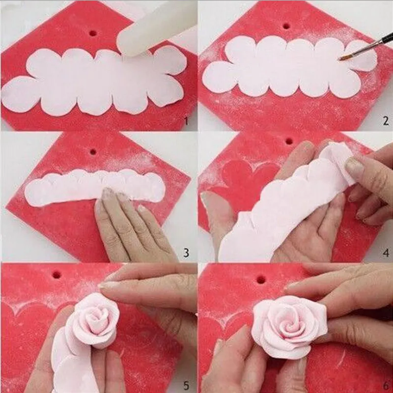 Все в одном тип формы для выпечки виде Розы сахарный из мастики украшения торта