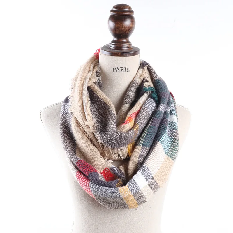 

Ladies Winter Plaid Scarf Warm Imitation Cashmere Bib Classic Scarf Ski Climbing Fashion Scarf Unisex 40*80
